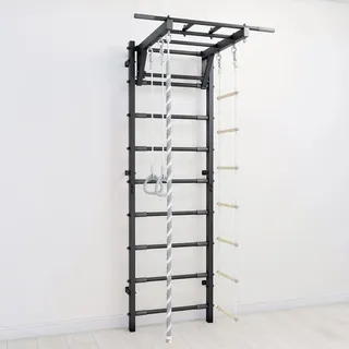 JEFlex Verstärkte Sprossenwand ClimbMaxx M8 - schwarz - Schwarz