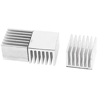 N/A 3 Stück 15 x 20 x 20 mm Kühlkörper aus Aluminium selbstklebend für CPU IC Cooling