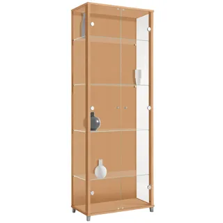 fif Möbel Vitrine OPTIMA 57,5 x 32 x 172 cm Beige