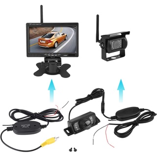 Funk Kamera Kfz Mit Empfänger, Rückfahrkamera Kabellos, Akozon HD Rückfahrkamera IP67 wasserdichte Bluetooth-Rückfahrkamera IR LED Nachtsicht Auto Backup Kamera + Drahtloser