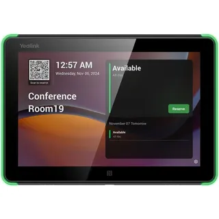 Yealink RoomPanel E2 Black 8 room scheduling Panel for Teams, 1303172