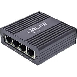 InLine USB-A 3.2 Gen.1 zu 4x RJ45 Gigabit Ethernet Adapter / Konverter USB Netzwerk