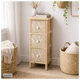 Hti-Living Kommode Melia schmal 26 x 32 x 62 cm Weiß
