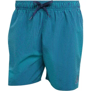 adidas Seersucker Stripy 5" Badeshorts Herren JM3961 ́ pure teal/dark blue S