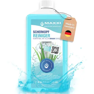 Maxxi Clean | 750 ml Nachfüllflüssigkeit Scherkopfreiniger für Reinigungskartusche | Rasierer Reinigungsflüssigkeit kompatibel mit Braun Reinigungsstation | Reinigungsspray mit Aloe Vera Duft