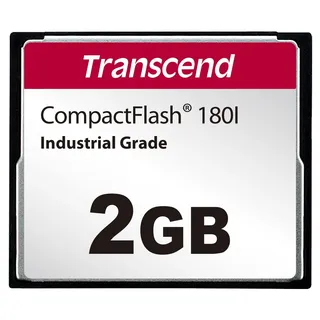 Transcend 2 GB CF Karte 180I – MLC NAND Flash (SLC Modus) – CompactFlash Karten – TS2GCF180I