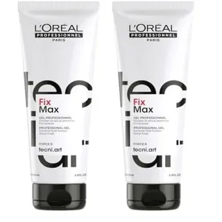 L'Oréal Professionnel Paris Tecni.ART Fix Max, strukturierendes Gel für ultrastarken Halt, glatt & wild, ohne Rückstände, 200 ml (Packung mit 2)