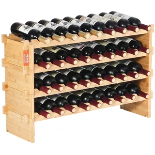 Vevor Weinregal 36 Flaschen 4-stufig 0 x 0 x 0 cm natürliche Farbe