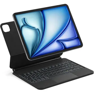 Inateck Magic Keyboard Tastatur Hülle für iPad Air 11 Zoll (2024) iPad Air 5/4 Schwarz
