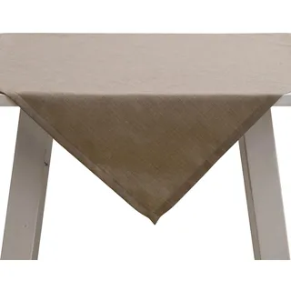 Pichler Tischwäsche Panama Mitteldecke 100x100 cm | taupe - braun