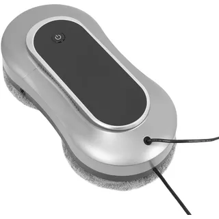SuhoFutus Fensterputzroboter 3200Pa Intelligenter Fensterroboter mit Fernbedienung, Fensterroboter Kabellos, Fensterreinigungsroboter mit Dual-Sprühdesign, Inklusive 10 Reinigungstüchern (Silbergrau)