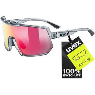 Uvex Sportstyle 235 - 100% UVA-, B, C Schutz - Smoke Transparent/Mirror Red