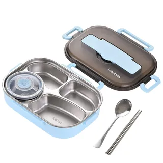 Bagiaope Thermo Lunchboxs Kinder | Brotdose Kinder Mit Fächern Edelstahl | Isolierte Auslaufsichere Lunchboxs | Tragbare Lebensmittelaufbewahrungsbox für Studenten, Arbeiter, Mittagessen