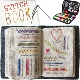 DIY Stichbuch, Stickbücher mit Nadel und Faden, Stickerei Nähbuch, Nähbücher für Anfänger Erwachsene, Stickbuch für Anfänger und Stickbegeisterte (Stil-B)