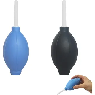 2er Set Blasebalg Kamera, Blasebalg Dust Blower, für Objektiv, Kamera, Sensor, Tastatur, Optik Reinigung Empfindlicher Oberflächen, Schwarz Blau