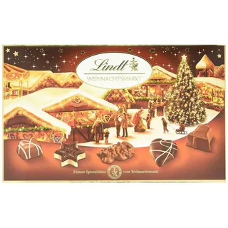 Lindt Weihnachtsmarkt Pralinen aus Vollmilch Schokolade 130g 4er Pack