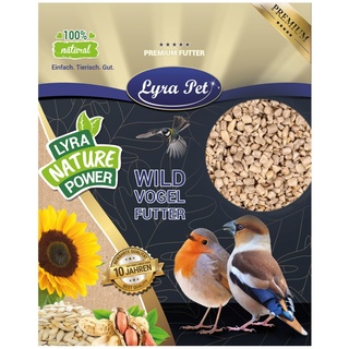 Lyra Pet® | 10 kg Sonnenblumenkerne Geschält Bruch | Wildvogelfutter Ganzjährig | Optimal für Jungtiere | Vogelfutter für Wildvögel | Wertvolles Streufutter | Energiespender für Sommer und Winter