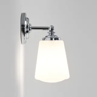 Weiß Chrom Badezimmerlampe Moderne Wandleuchte Leuchter 1x40W/E14 IP44