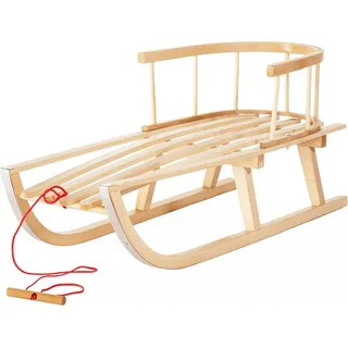 GreenBlue Holzschlitten mit Rückenlehne (40110)