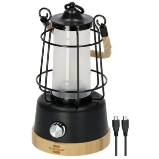 Brennenstuhl 1171800010 Batteriebetriebene Camping-Leuchte Schwarz, Holz,