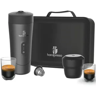 Handpresso Auto Set | Premium Reisekaffeemaschine mit Akku – USB-C | für Auto, Van und Camping | tragbare Kaffeemaschine für unterwegs | für Espressokapseln & nachfüllbare Kapseln | Espresso & Lungo