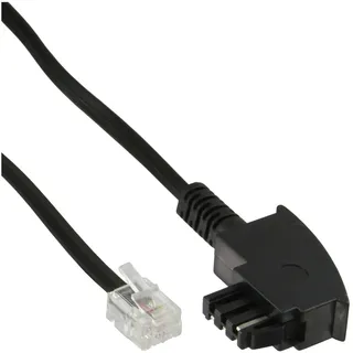 InLine InLine® TAE-F Kabel, für Telekom/Siemens-Geräte, TAE-F Stecker an RJ11 Stecker, 1m