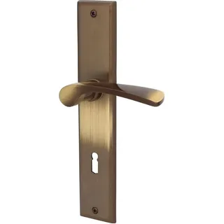 Alpertec BB-Langschildgarnitur Nelson Messing bronze eckig - Bronze