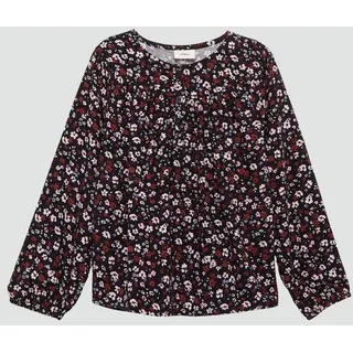 s.Oliver Langarmbluse Bluse Ausgestellte Bluse aus Viskose bunt