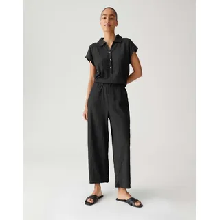 Opus Jumpsuit mit Strukturmuster Modell 'Melti polo', BLACK, 34