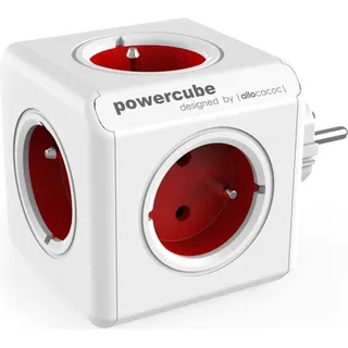 Allocacoc PowerCube Original Type E Innenraum Rot Verlängerungskabel (PowerCube RED 2100RD)