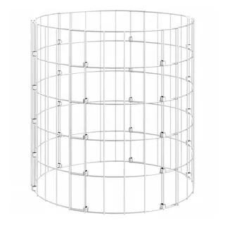vidaXL Gabionen-Säule Rund Verzinkter Stahl Ø50x50 cm