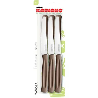 Kaimano Dinamik Tischmesser, Edelstahl, Braun, 28 x 10 x 2 cm, 6 Einheiten