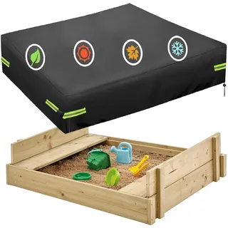 Sandkasten Abdeckung, Square Sandkastenabdeckung, Outdoor Garden 420D Oxford-Tuch Wasserdicht, Winddicht, Staubdicht, Geeignet Zum Schutz Von Kinderspielzeug - 128CM