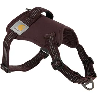 Carhartt Nylon Duck Hundegeschirr, kein Ziehen, voll verstellbares Hundegeschirr mit schnell kontrollierbarem Griff und reflektierenden Akzenten, Weinrot, Größe S