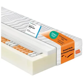 Taschenfederkernmatratze Innovation 320, 90x200 cm, 140x200 cm und weitere Größen, sleepling, 25 cm hoch, 7 - Liegezonen, mit Kalt- oder Gelschaumauflage weiß 140 cm x 200 cm x 25 cm