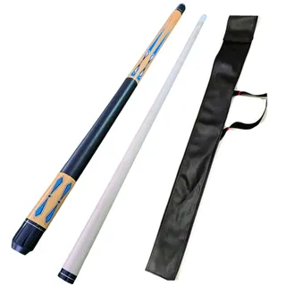 YWRU 120CM Billard Queue Mit Queue Koffer, 47 Zoll Handgefertigter Ahorn 1/2 Stück Professional Billard Pool Queue 12mm Spitze(Color:Gelb)