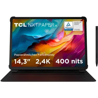 TCL NXTPAPER 14 16 GB RAM 256 GB Grau + Flip Case + Eingabestift
