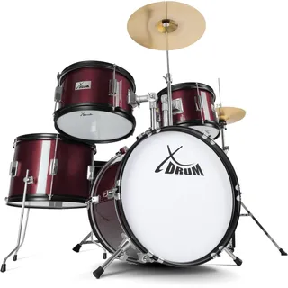 XDrum Junior Pro Kinder Schlagzeug Red inkl. Schule,