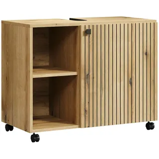 trendteam Waschbeckenunterschrank PureBliss Holzoptik Braun Eiche