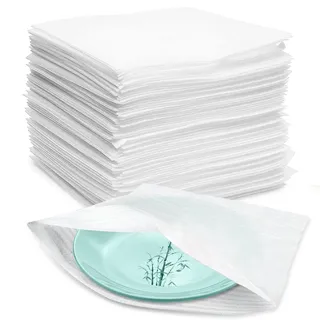 Verpackungsmaterial 100Stk Luftpolsterfolie Umzugskartons Schaumstoffverpackung Umzugsverpackung Umzugsmaterial Schaumfolie für Umzug Geschirr Lagerung (30cm*30cm)