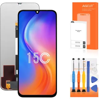 AGCUT LCD-Display für Xiaomi Redmi 15C / Poco C85 LCD Display für Redmi 15C 2508CRN2BC 2508CRN2BG 6,9 Zoll (15,7 cm) Ersatzbildschirm Digitalizer Touchscreen Komplette Montage mit Reparatur, Schwarz