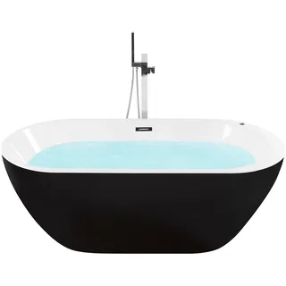 Beliani NEVIS freistehende Whirlpoolbadewanne 80 x 170 cm (264 l)