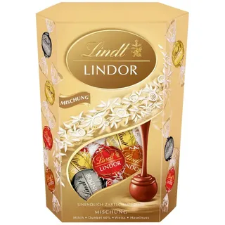 schokolade-pralinen Lindt Lindor Cornet Mischung mit zartschmelzenden Füllungen 500g