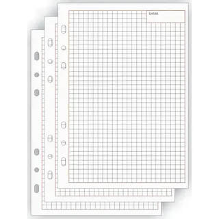 Bind Ringbuch-Ergänzungsblätter kariert A5