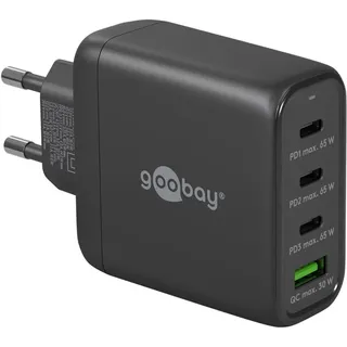 goobay USB-C PD GaN Multiport-Schnellladegerät 68W schwarz (64819)