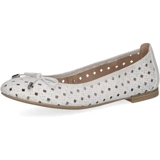 CAPRICE Ballerina White Nappa, 37 EU