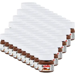 Ferrero Nutella Mini Glas Brotaufstrich Schokolade 25g - Nuss-Nougat (60er Pack