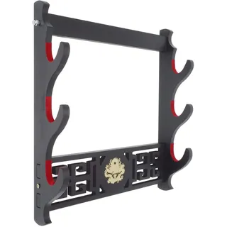 WANGZHENG Schwerthalter Wandhalterung Samurai Display Stand Schwert Halterung Aufhänger für Katana Wakizashi und Standard Schwerter - 3-stöckig