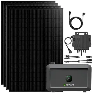 Growatt NOAH 2000 Solarspeicher für Balkonkraftwerk 1780 inkl. NEO 800W Microinverter + 5 m AC Kabel