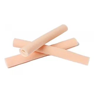 Podologischer Druckschutzschlauch für Zehen, röhrenförmiger Schaumstoff, 25 cm lang, mit oder ohne Überlappungsschutz, 2 Röhren